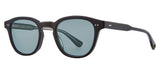 Garrett Leight Evan Sunglasses - Black / Semi-Flat Pure Blue