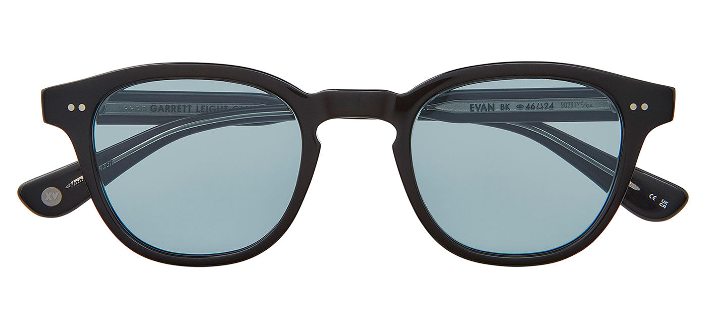 Garrett Leight Evan Sunglasses - Black / Semi-Flat Pure Blue
