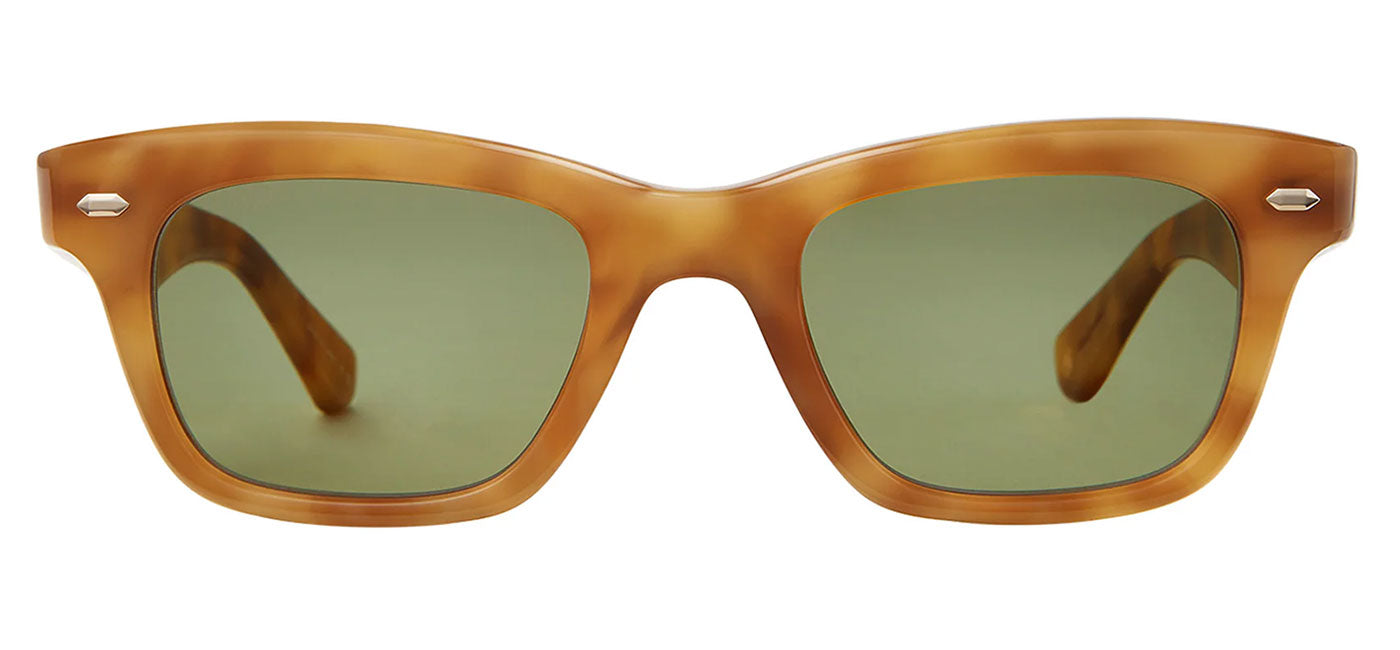 Garrett Leight Grove Sunglasses - Ember Tortoise / Green
