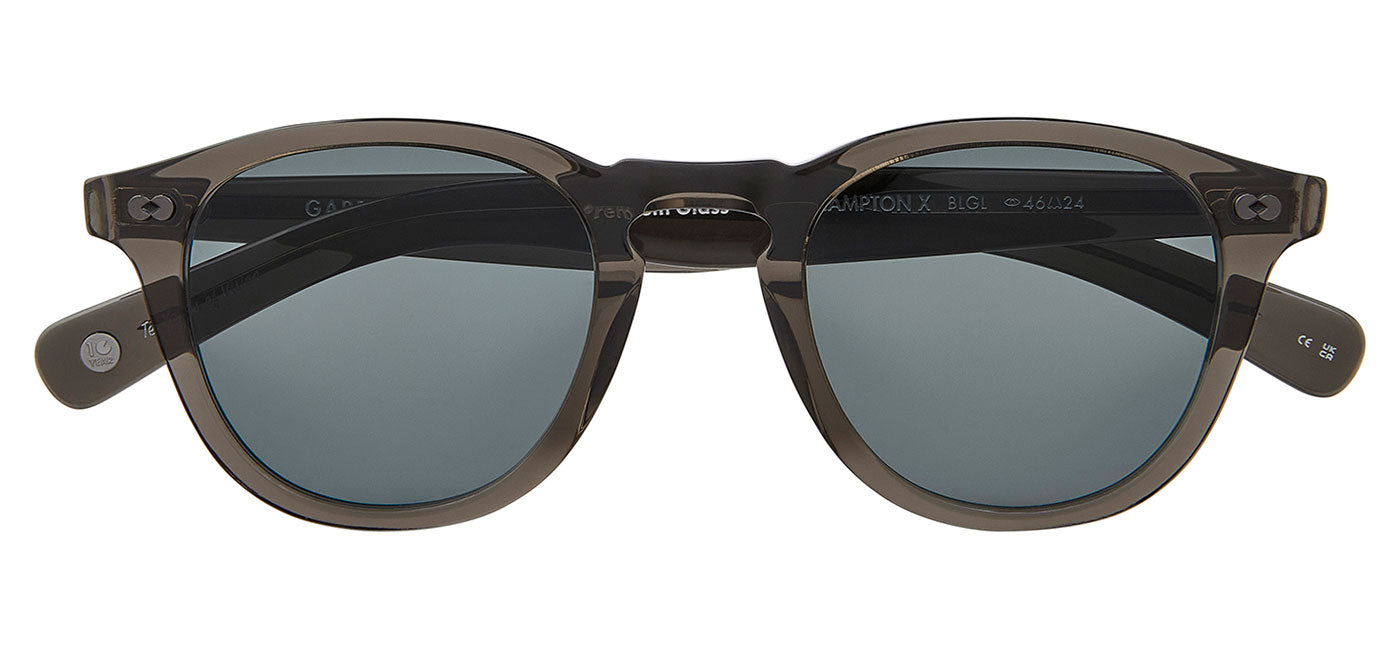 Garrett Leight Hampton X Sunglasses - Black Glass / Pure Blue Smoke