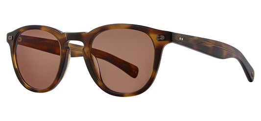 Garrett Leight Hampton X Sunglasses - Spotted Brown Shell / Pure Redwood
