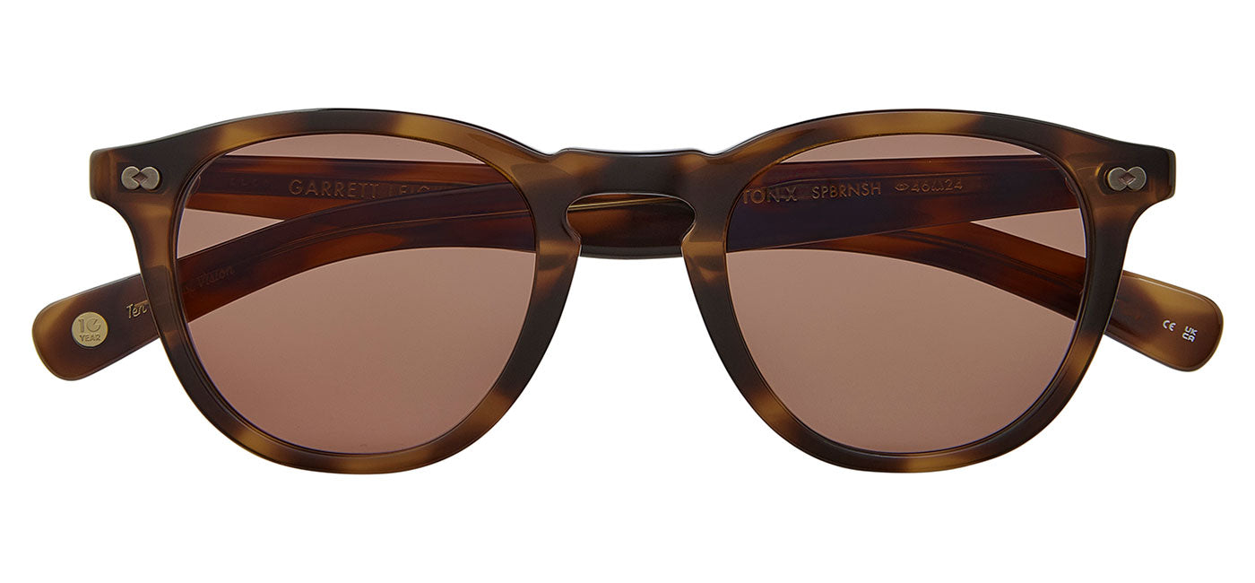 Garrett Leight Hampton X Sunglasses - Spotted Brown Shell / Pure Redwood