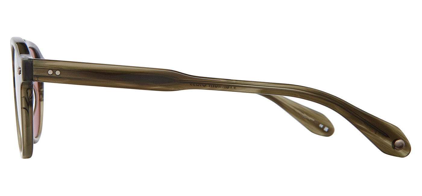 Garrett Leight Harding Sunglasses - Army Drift / Semi-Flat Pure Coffee