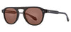 Garrett Leight Harding Sunglasses - Black / Semi-Flat Pure Redwood