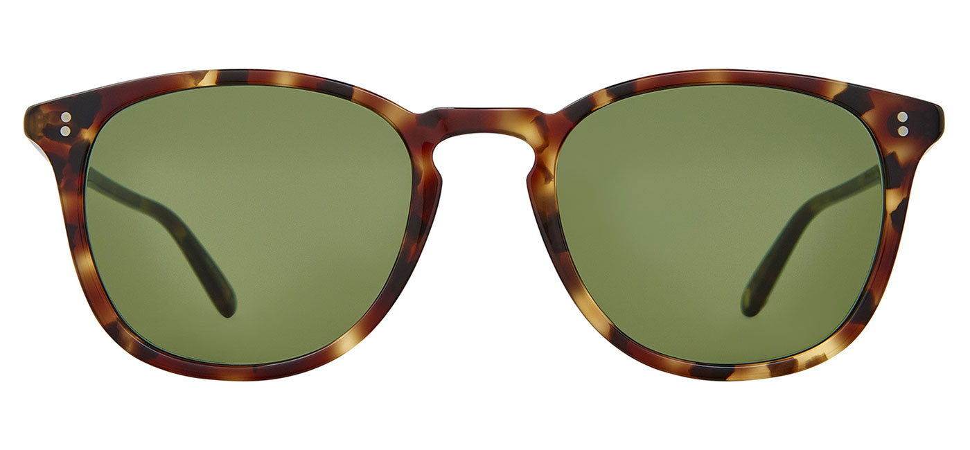 Garrett Leight Kinney Sunglasses - Bourbon Tortoise / Semi-Flat Pure Green