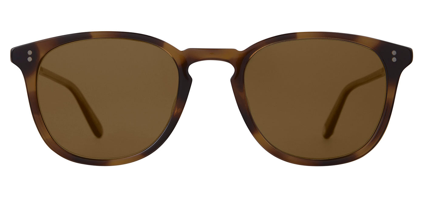 Garrett Leight Kinney Sunglasses - Spotted Brown Shell / Semi-Flat Pure Coffee Polar