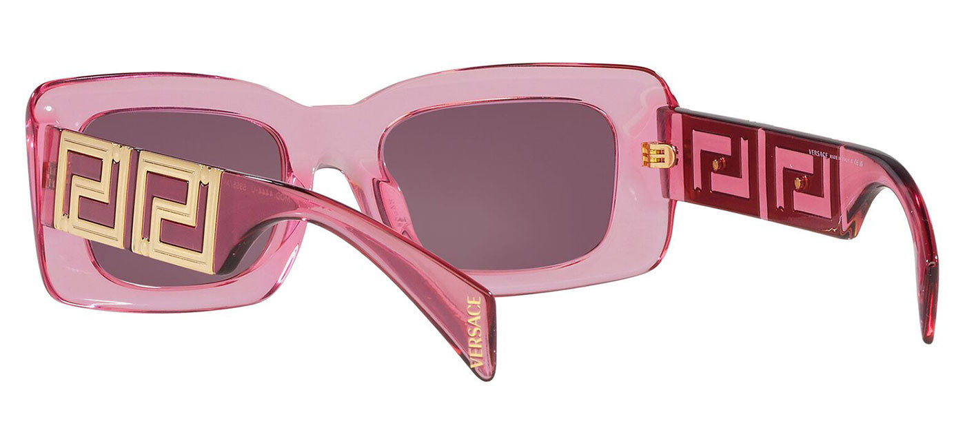 Versace VE4444U Sunglasses - Transparent Pink / Violet and Silver Mirror
