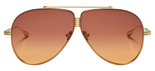 Valentino XVI Sunglasses - Gold / Orange Gradient