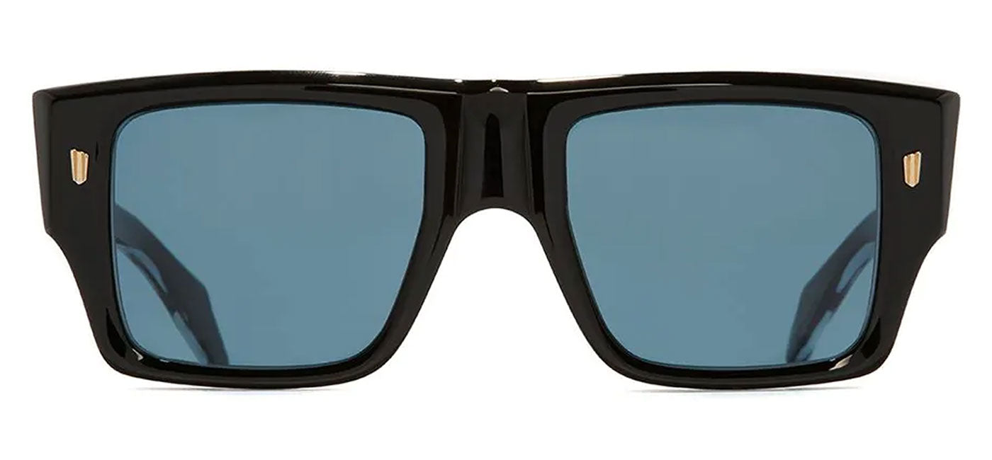 Cutler and Gross 1414 Sunglasses - Black on Crystal / Blue