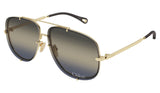 Chloe CH0348S Sunglasses - Gold / Blue Gradient