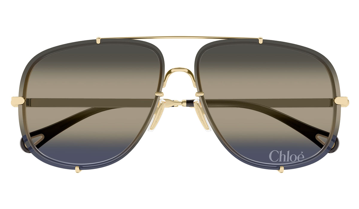 Chloe CH0348S Sunglasses - Gold / Blue Gradient