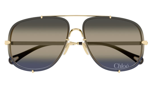 Chloe CH0348S Sunglasses - Gold / Blue Gradient