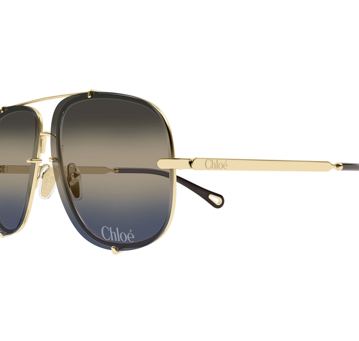 Chloe CH0348S Sunglasses - Gold / Blue Gradient
