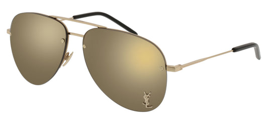 Saint Laurent Classic 11 M Sunglasses - Gold / Bronze Mirror