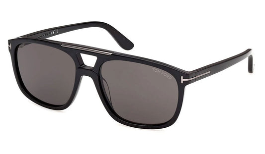 Tom Ford FT1338-N Brianna-02 Sunglasses - Shiny Black / Smoke