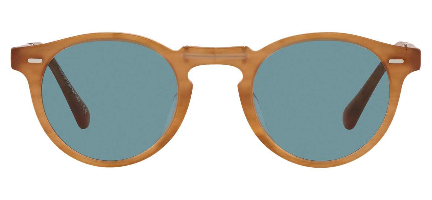 Oliver Peoples OV5456SU Gregory Peck 1962 Sunglasses - Semi Matte Amber Tortoise / Cobalto