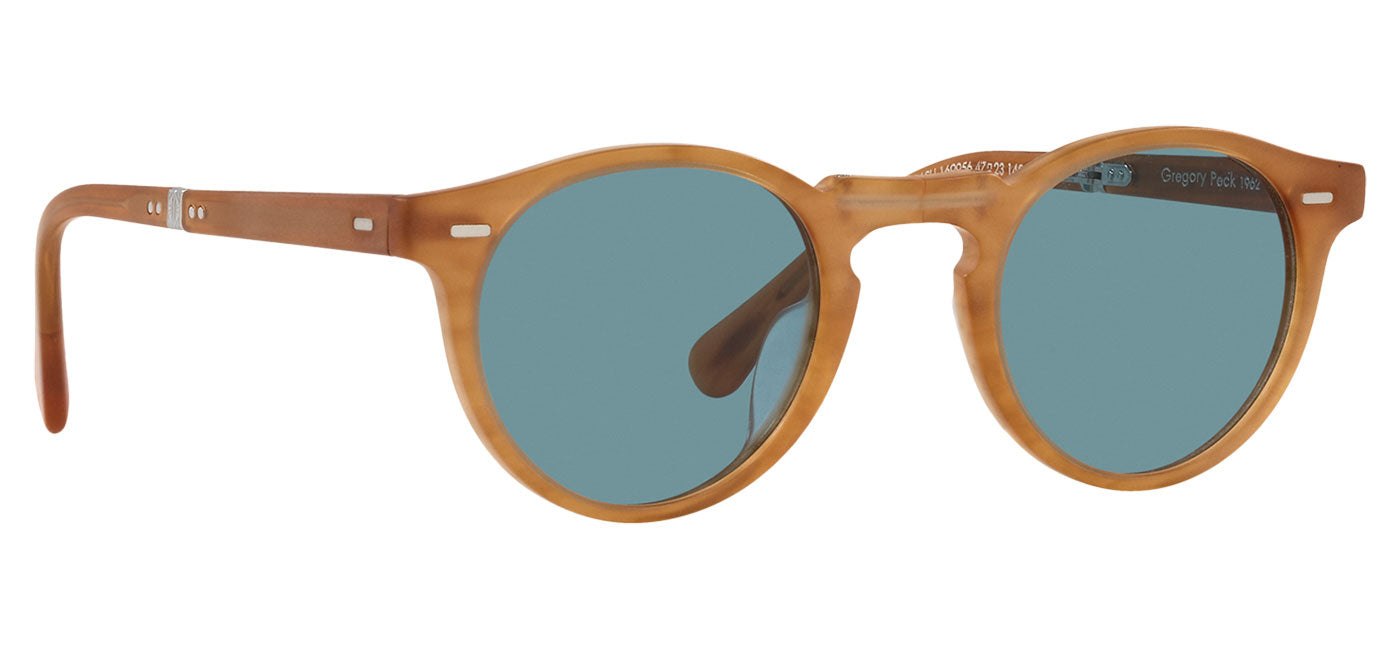 Oliver Peoples OV5456SU Gregory Peck 1962 Sunglasses - Semi Matte Amber Tortoise / Cobalto