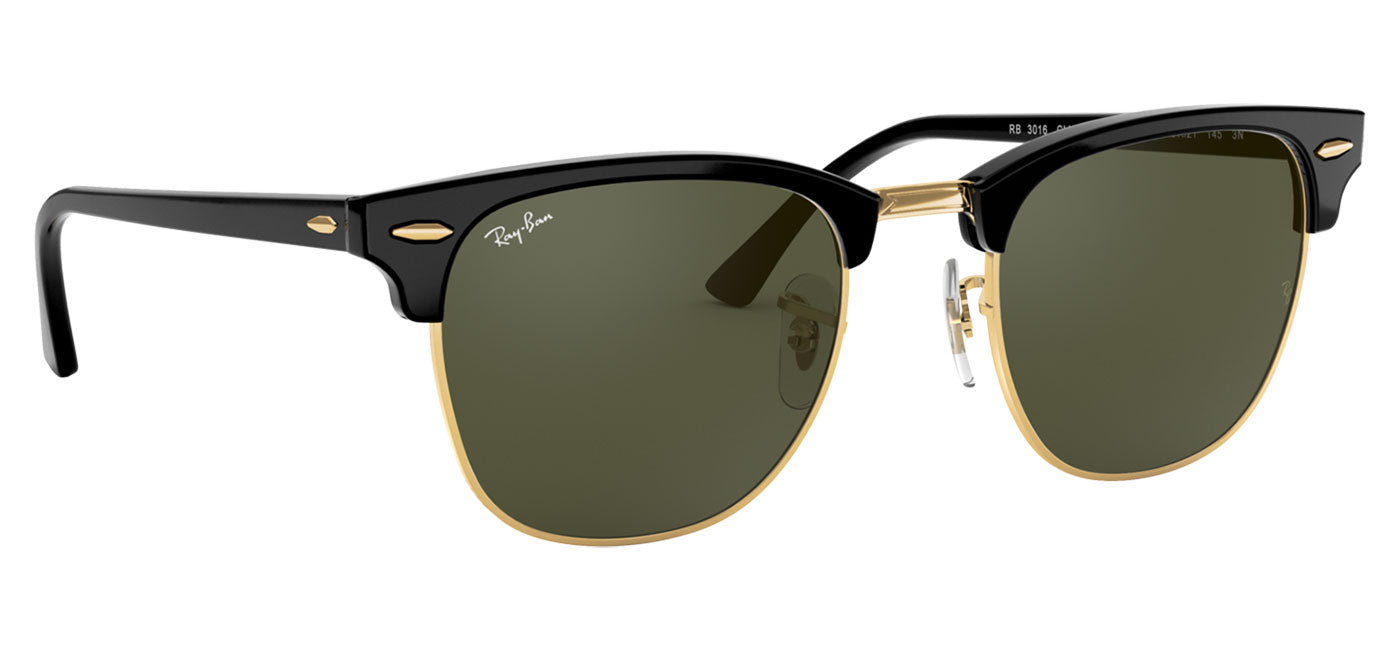 Ray-Ban RB3016 Clubmaster Sunglasses - Black / Green