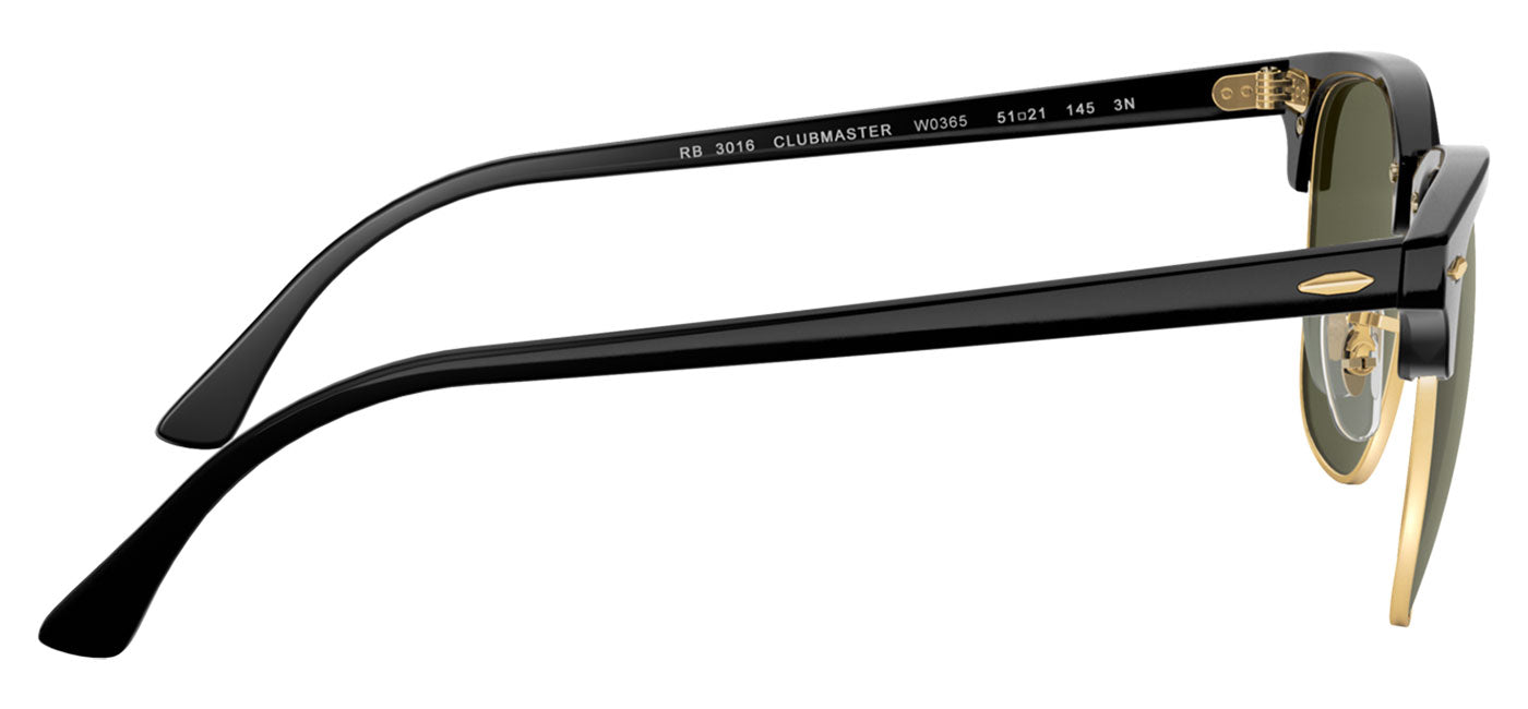 Ray-Ban RB3016 Clubmaster Sunglasses - Black / Green