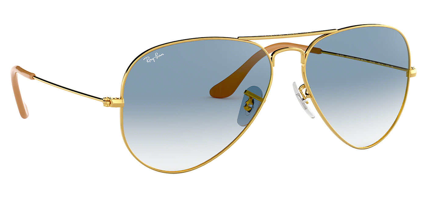 Ray-Ban RB3025 Aviator Sunglasses - Gold / Light Blue Gradient