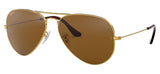 Ray-Ban RB3025 Aviator Sunglasses - Gold / Brown Polarised