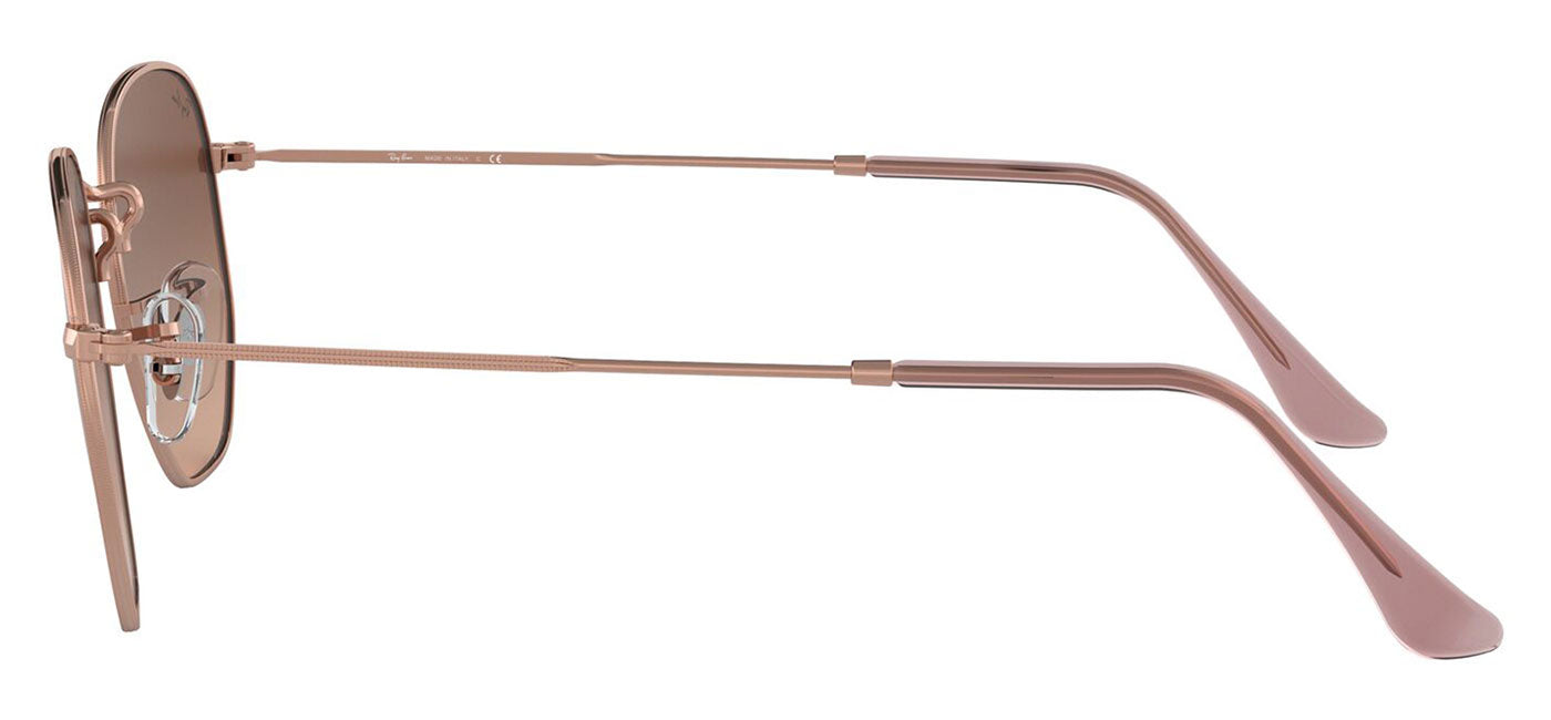 Ray-Ban RB3548N Hexagonal Flat Lens Sunglasses - Copper / Pink Brown Gradient