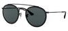 Ray-Ban RB3647N Round Double Bridge Sunglasses - Black / Grey