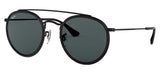 Ray-Ban RB3647N Round Double Bridge Sunglasses - Black / Grey