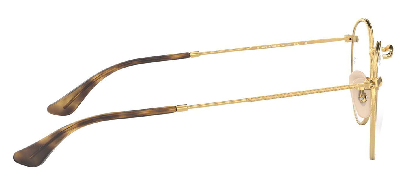 Ray-Ban RX3447V Round Metal Glasses - Gold