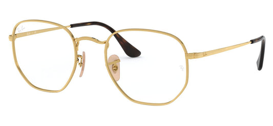 Ray-Ban RX6448 Hexagonal Glasses - Gold
