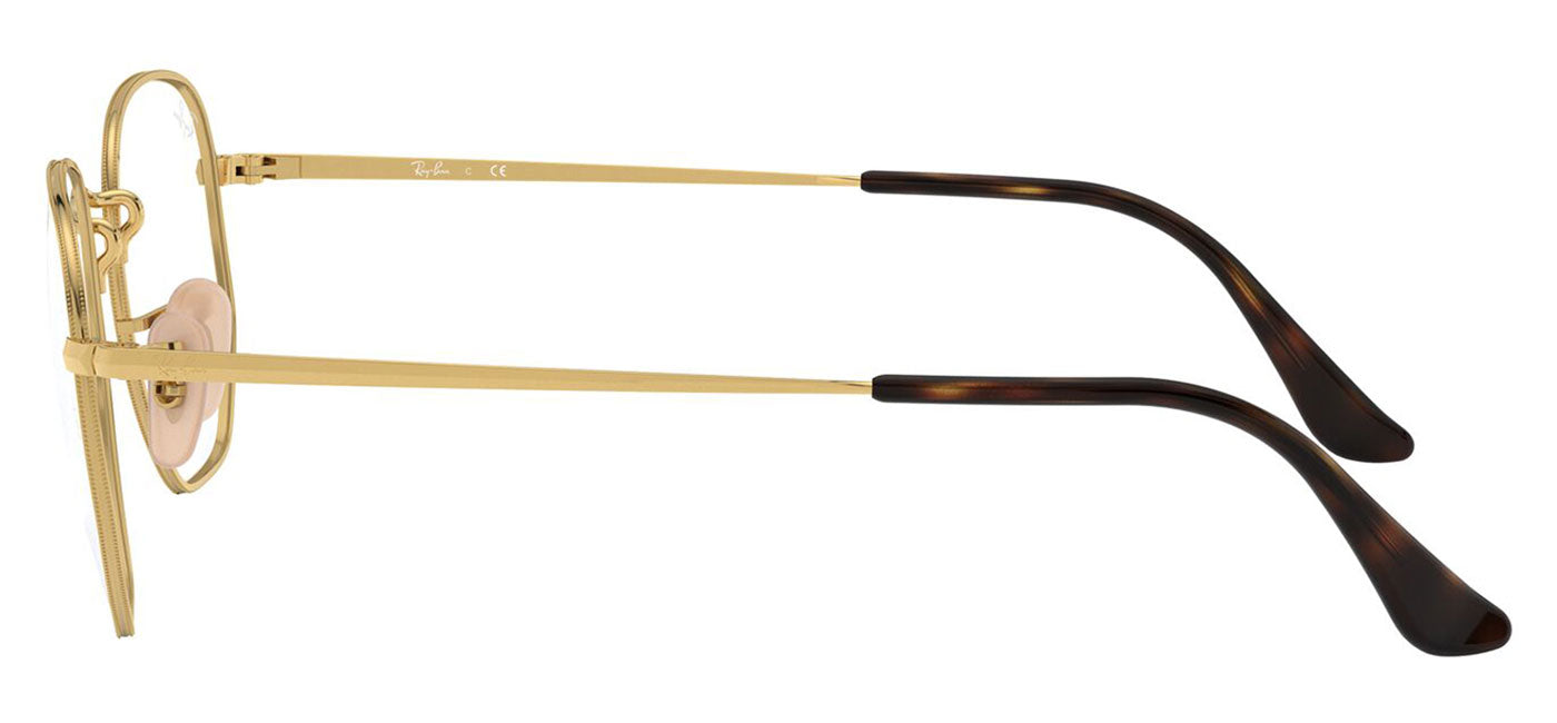 Ray-Ban RX6448 Hexagonal Glasses - Gold