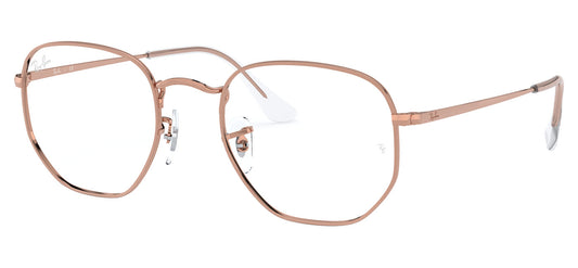 Ray-Ban RX6448 Hexagonal Glasses - Rose Gold