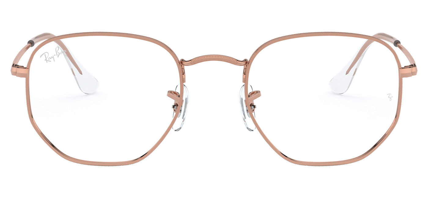 Ray-Ban RX6448 Hexagonal Glasses - Rose Gold