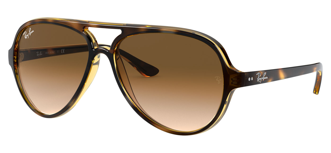 Ray-Ban RB4125 Cats 5000 Sunglasses - Tortoise / Brown Gradient - Tortoise +Black