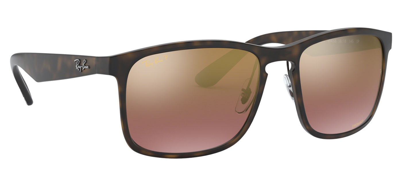 Ray-Ban RB4264 Sunglasses - Matte Havana / Purple Mirror Chromance  Polarised - Tortoise+Black