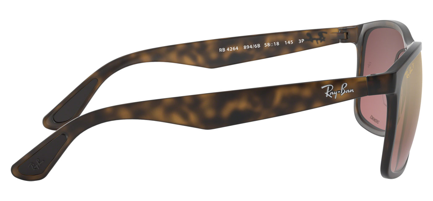 Ray-Ban RB4264 Sunglasses - Matte Havana / Purple Mirror Chromance  Polarised - Tortoise+Black