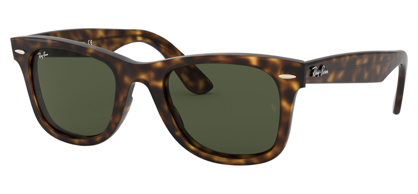 Ray-Ban RB4340 Wayfarer Ease Sunglasses - Tortoise / Green - Tortoise+Black