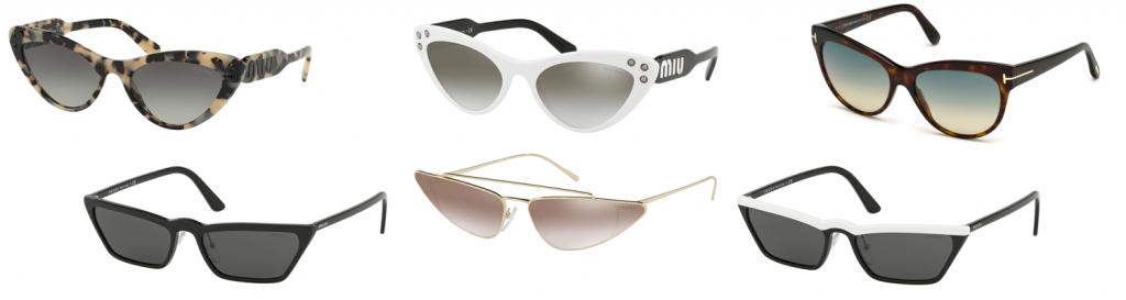 slim cat eye sunglasses