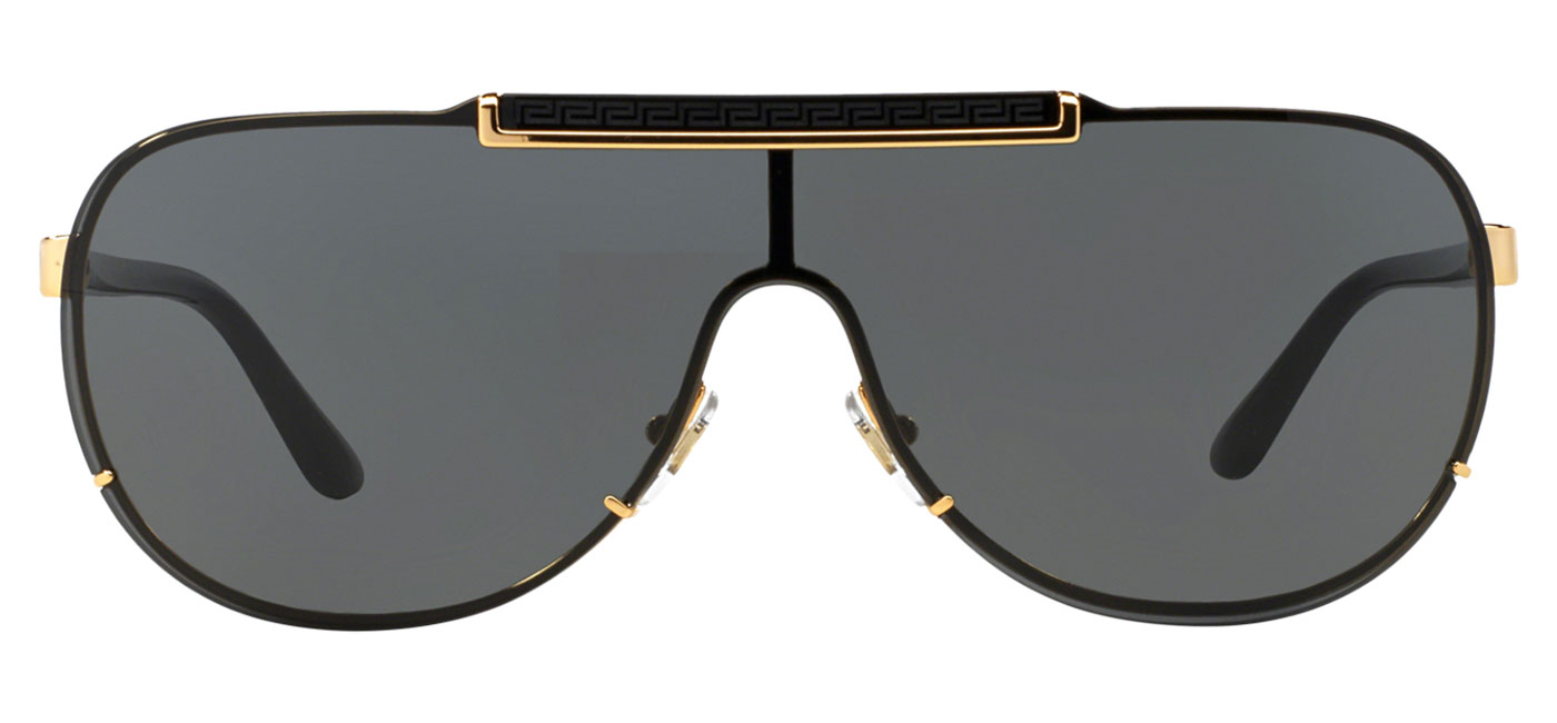 Versace VE2140 Sunglasses - Black & Gold / Grey - Tortoise+Black