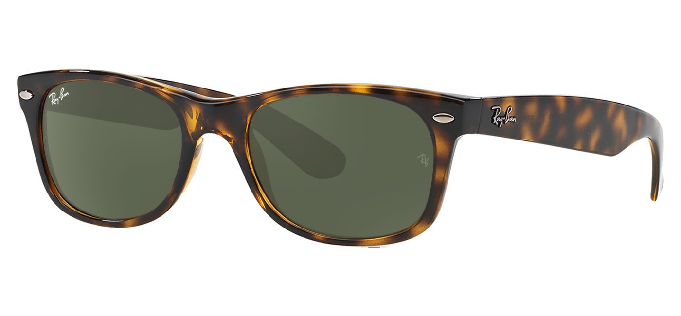 Ray Ban Prescription Sunglasses Vsp Ray-Ban RB2132 New Wayfarer Prescription Sunglasses - Tortoise / Green