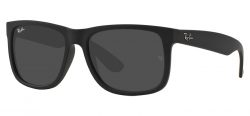 Ray Ban RB4165 Justin Prescription Sunglasses Tortoise Rubber Brown Tortoise Black