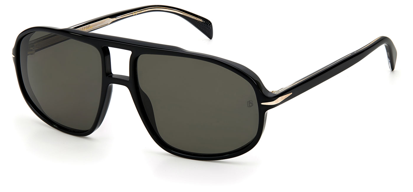 David Beckham DB1000/S Sunglasses Black / Grey Tortoise+Black
