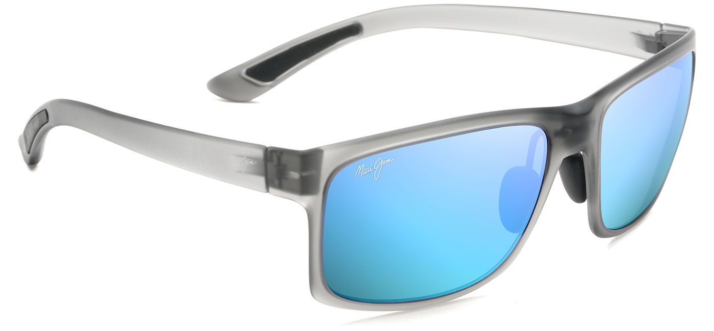 Maui Jim Pokowai Arch Sunglasses Translucent Matte Grey Blue