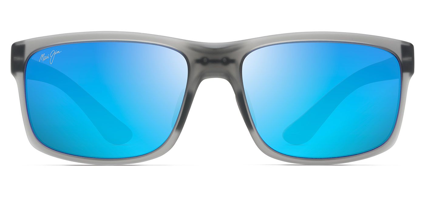Maui Jim Pokowai Arch Sunglasses Translucent Matte Grey Blue