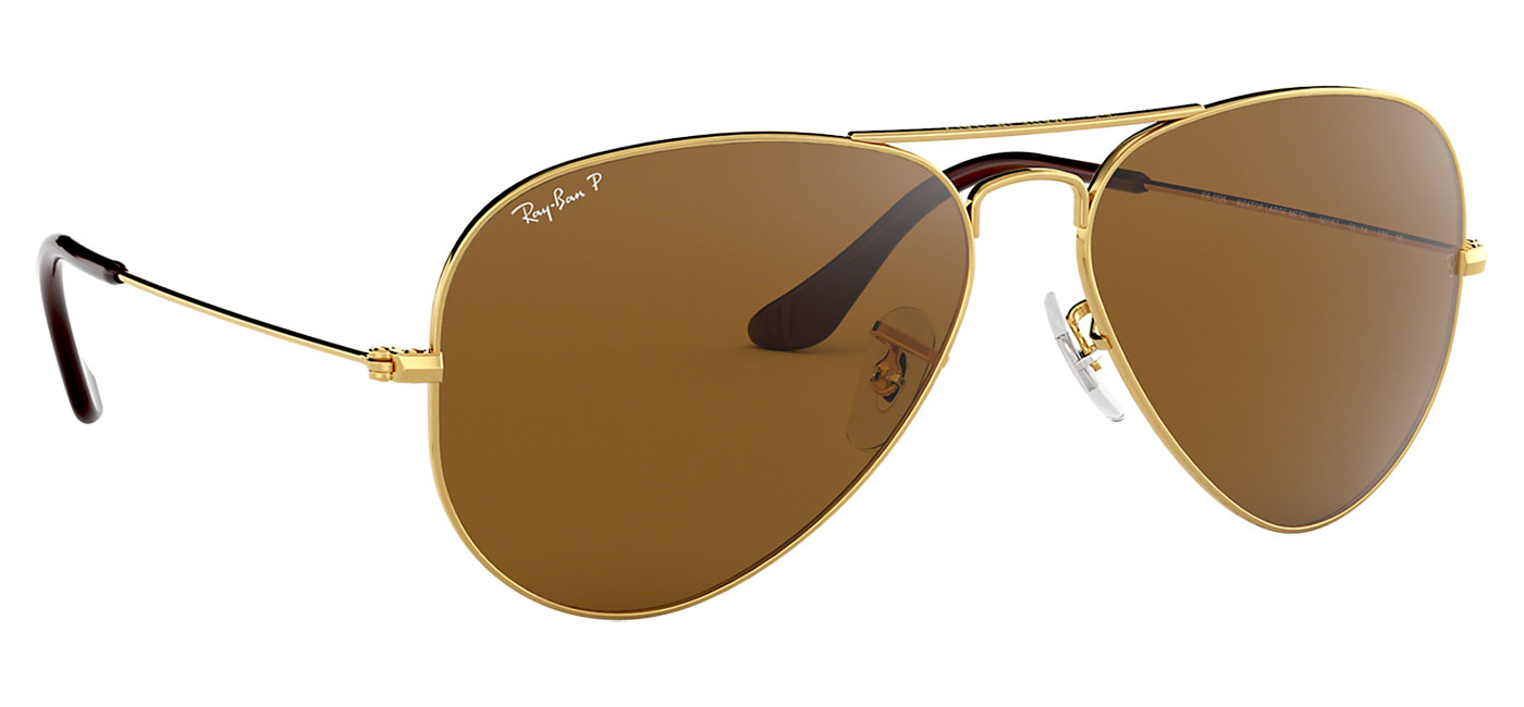 Ray Ban Rb3025 Aviator Sunglasses Gold Brown Polarised Tortoiseblack 