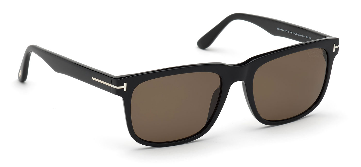 Tom Ford FT0775 Stephenson Sunglasses - Shiny Black / Brown Polarised ...