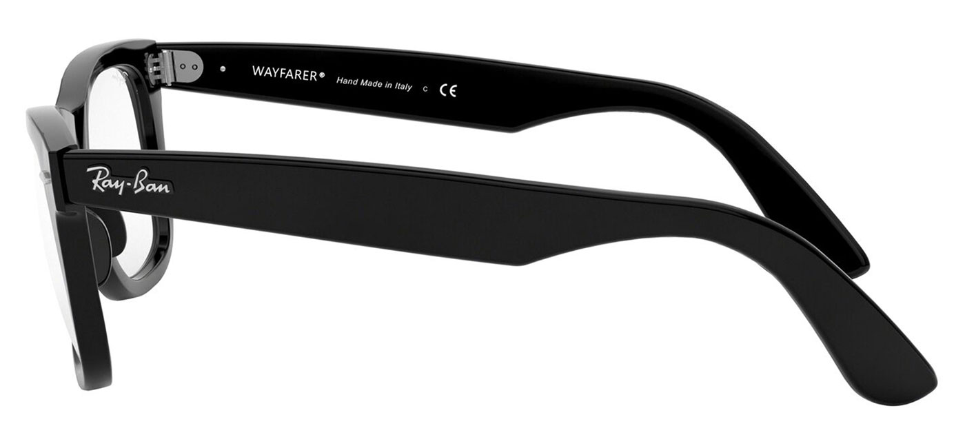 Ray-Ban RX4340V Wayfarer Ease Glasses - Shiny Black - Tortoise+Black