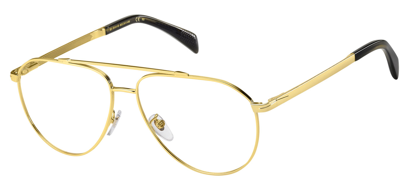 David Beckham DB7023 Glasses - Yellow Gold - Tortoise+Black