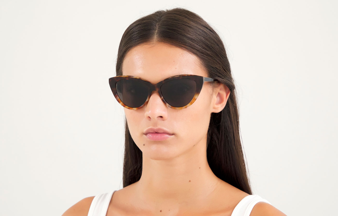 Saint Laurent SL M81 Sunglasses - Havana & Gold / Grey - Tortoise+Black