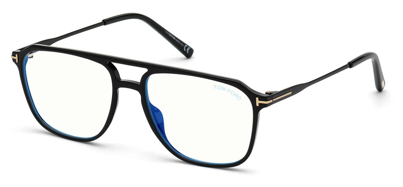 Tom Ford FT5665-B Glasses - Shiny Black - Tortoise+Black